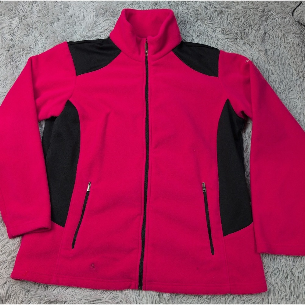 Columbia Jacket Womens 1X Pink Fleece Gorpcore Cozy Comfort Soft Zip Up Pockets